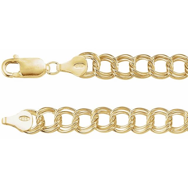 14K Yellow Gold-Filled 7 mm Double-Link Curb Bracelet