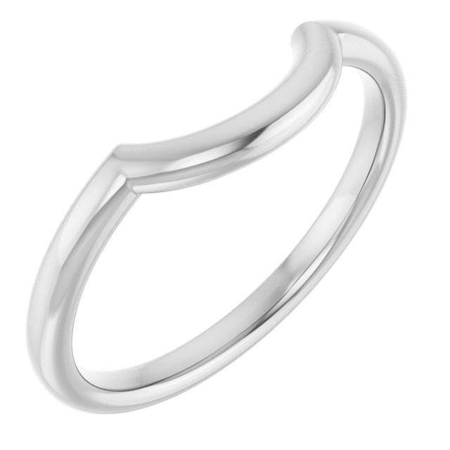 14K White Gold 8.6 mm Contour Band