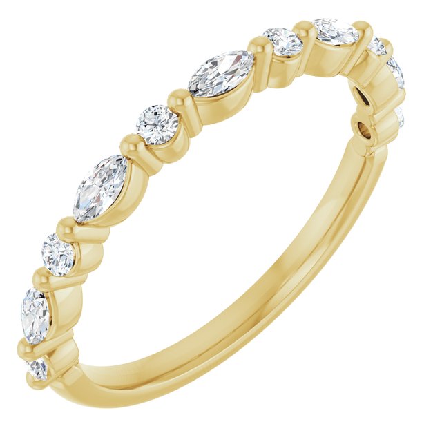 14K Yellow Gold 1/5 CTW Natural Diamond Anniversary Band