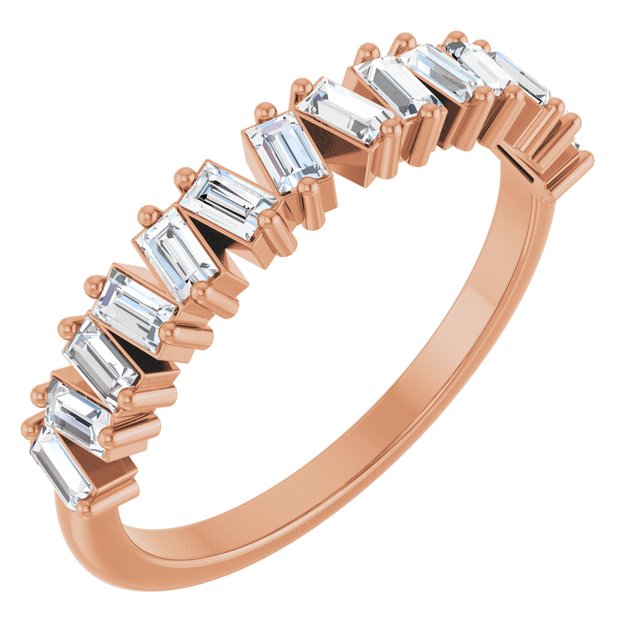 14K Rose Gold 1/2 CTW Natural Diamond Anniversary Band