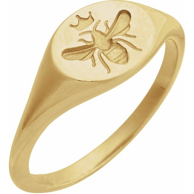 Intaglio Bee Signet Ring