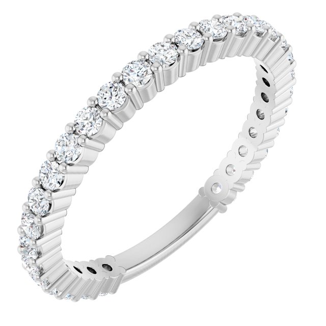 14K White Gold 1/2 CTW Natural Diamond Anniversary Band