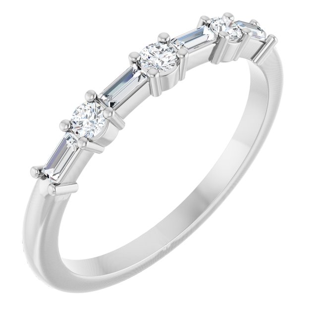 Platinum 1/4 CTW Natural Diamond Anniversary Band