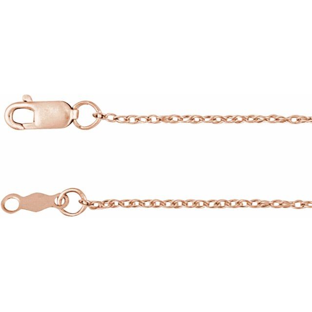18K Rose Gold 18K Rose Gold 1.25 mm Rope 18" Chain