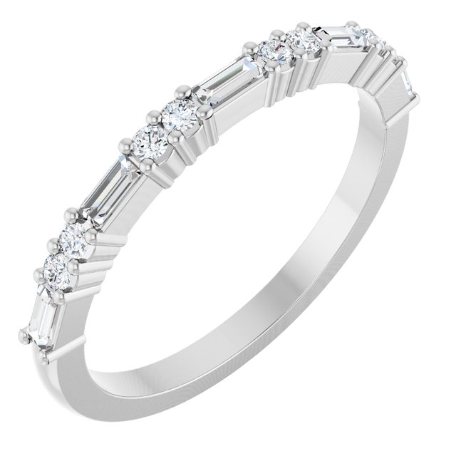 14K White Gold 1/4 CTW Natural Diamond Anniversary Band