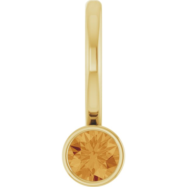 14K Yellow Gold Natural Citrine Charm/Pendant