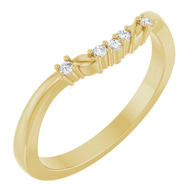 14K Yellow Gold .04 CTW Natural Diamond Matching Band