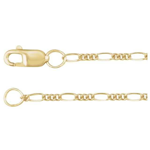 14K Yellow Gold-Filled Delicate Figaro Chain & Bracelet Set