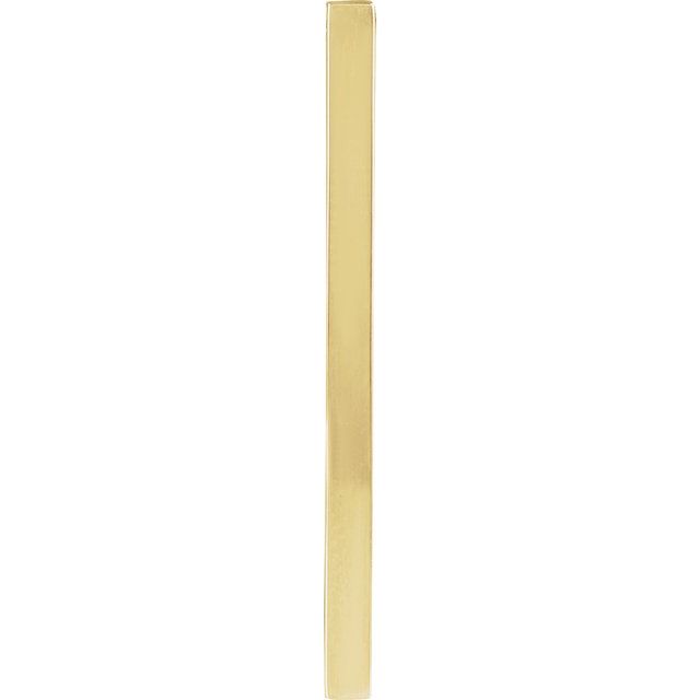 14K Yellow Gold Engravable Four-Sided Bar Pendant