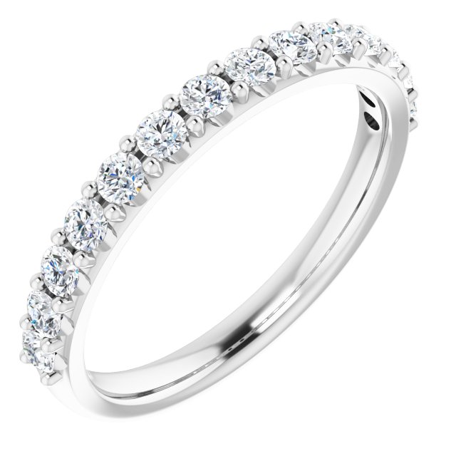14K White Gold 3/8 CTW Diamond Band