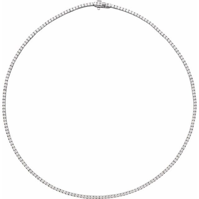 14K White Gold 5 7/8 CTW Lab-Grown Diamond Line Necklace
