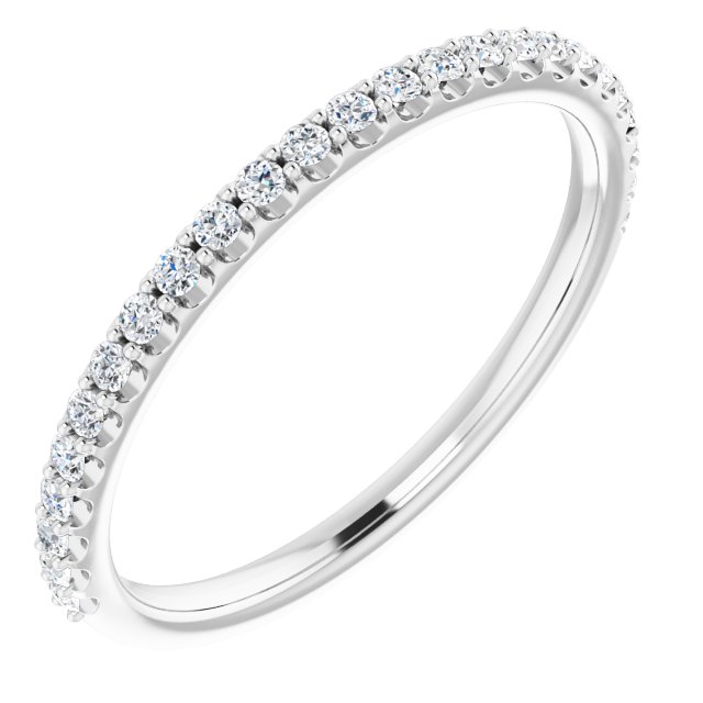 14K White Gold 1/5 CTW Natural Diamond Matching Band