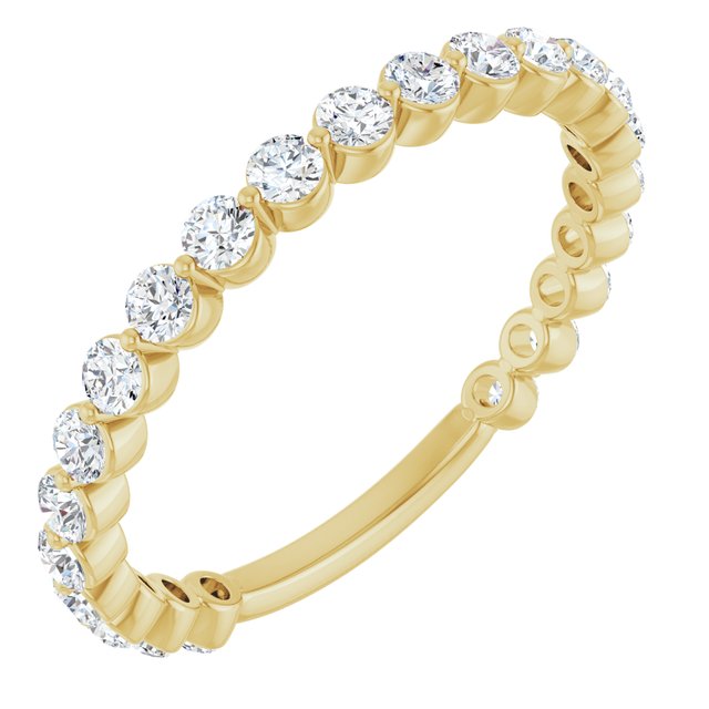 14K Yellow Gold 3/4 CTW Lab-Grown Diamond Anniversary Band