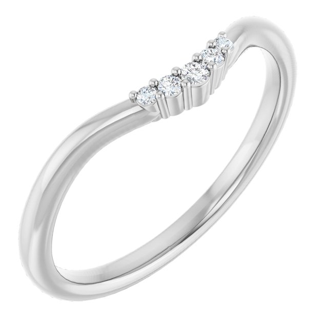 Platinum .04 CTW Natural Diamond Matching Band