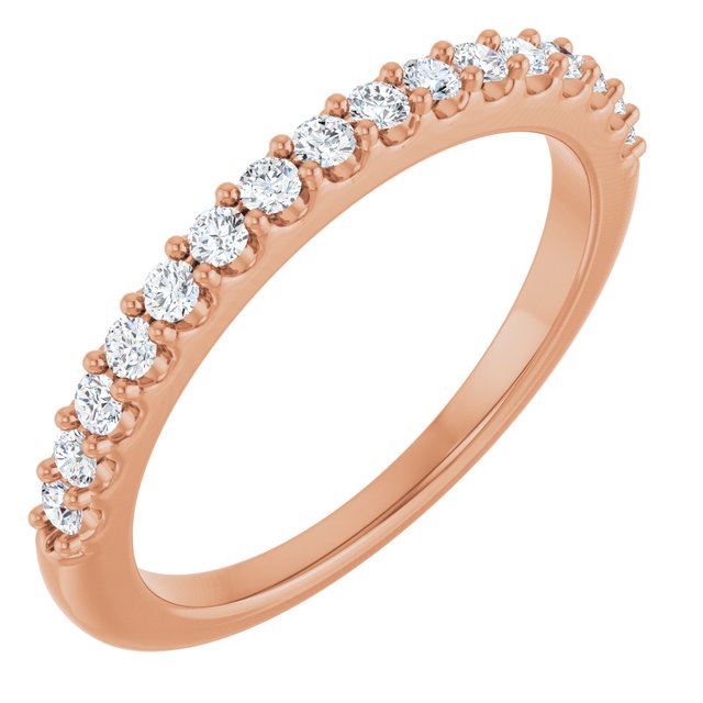 14K Rose Gold 1/4 CTW Natural Diamond Anniversary Band