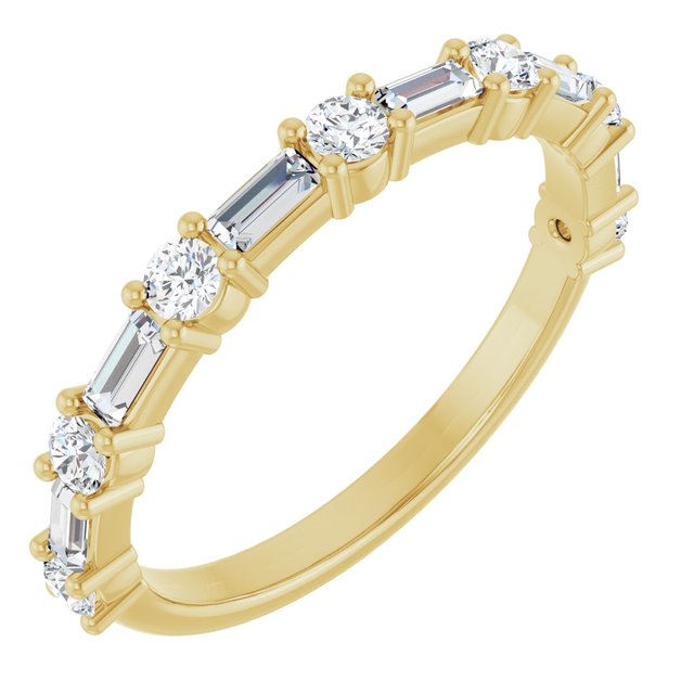 14K Yellow Gold 1/3 CTW Natural Diamond Anniversary Band