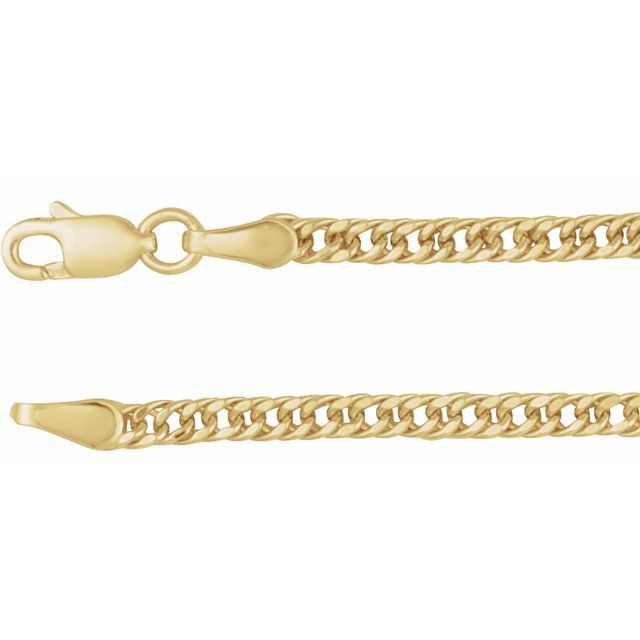 14K Yellow Gold 2.7 mm Classic Curb Chain