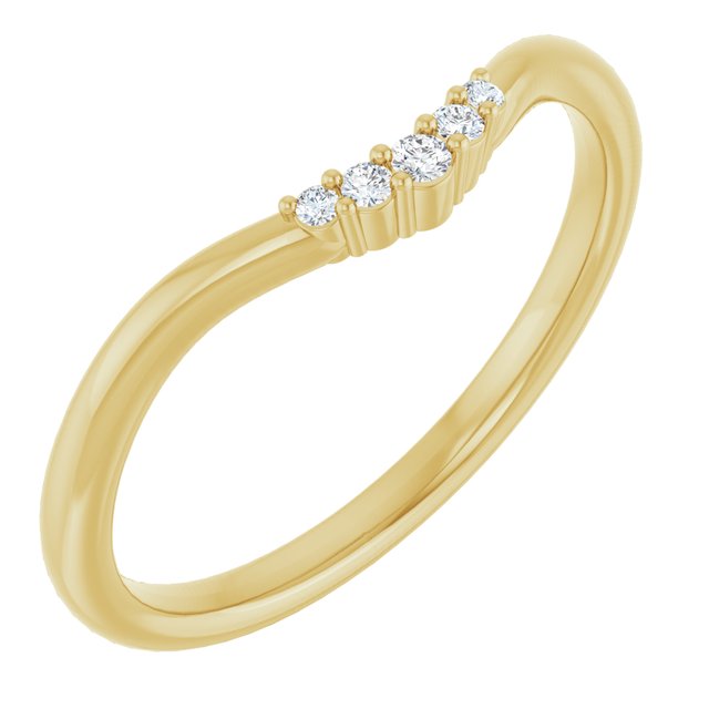 14K Yellow Gold .04 CTW Natural Diamond Matching Band