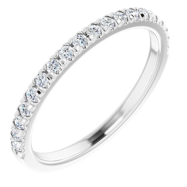 14K White Gold 1/4 CTW Diamond Matching Band