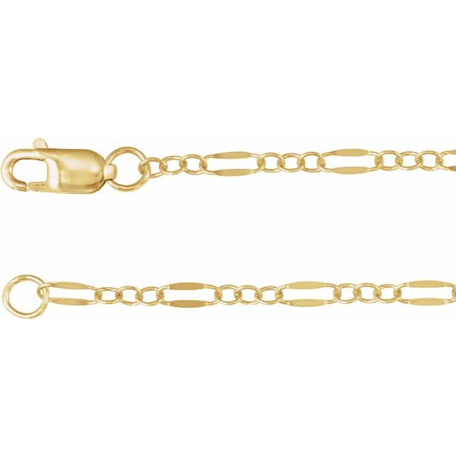 14K Yellow Gold-Filled Dapped Cable Chain