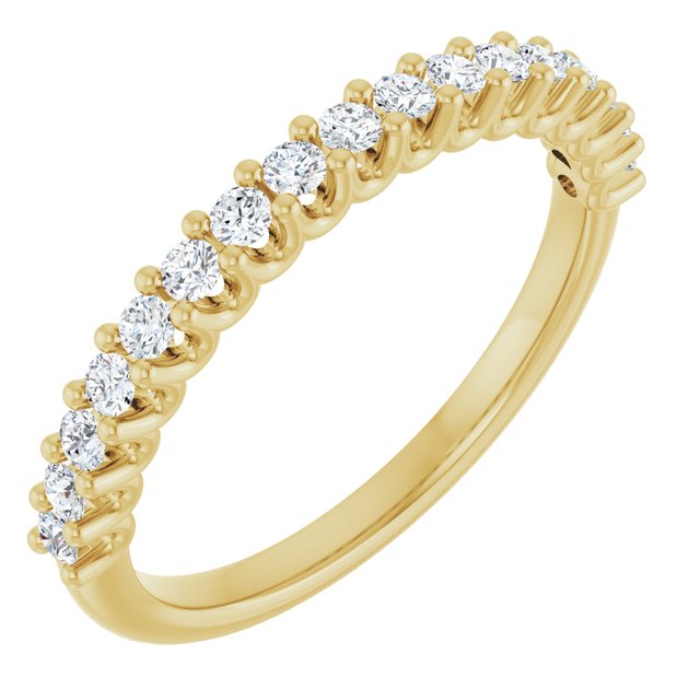 14K Yellow Gold 1/3 CTW Lab-Grown Diamond Anniversary Band