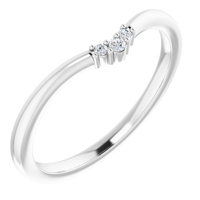 Platinum .03 CTW Natural Diamond Matching Band