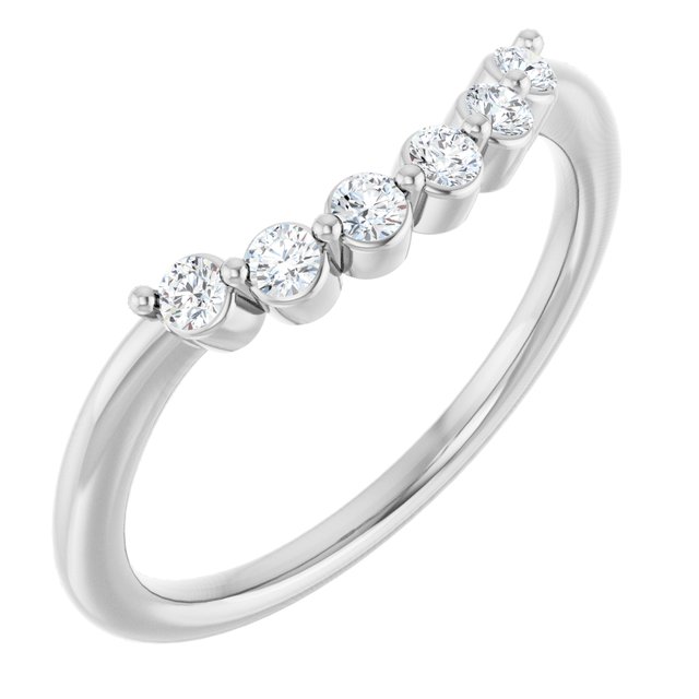 14K White Gold 1/6 CTW Diamond Matching Band