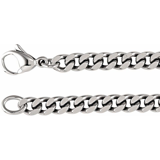 Titanium Titanium 5.3 mm Curb 18" Chain