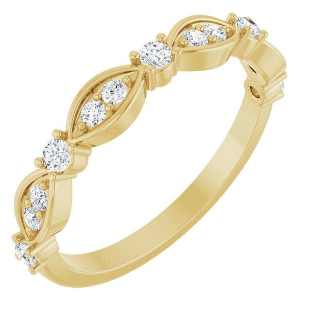 14K Yellow Gold 1/3 CTW Lab-Grown Diamond Anniversary Band