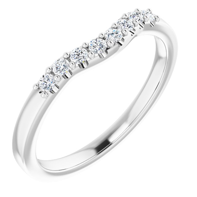 14K White Gold 1/6 CTW Natural Diamond Band