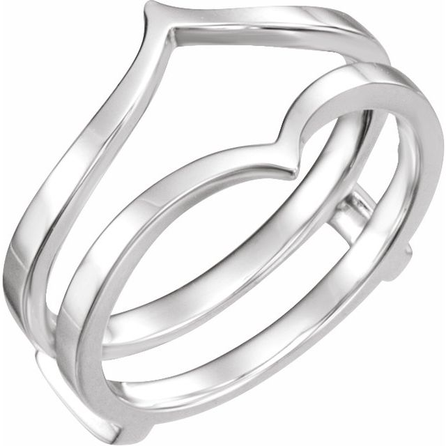14K White Gold Ring Guard