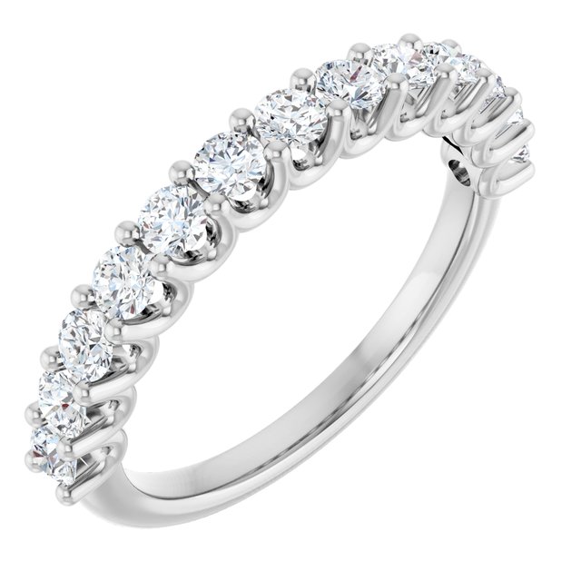14K White Gold 3/4 CTW Lab-Grown Diamond Anniversary Band