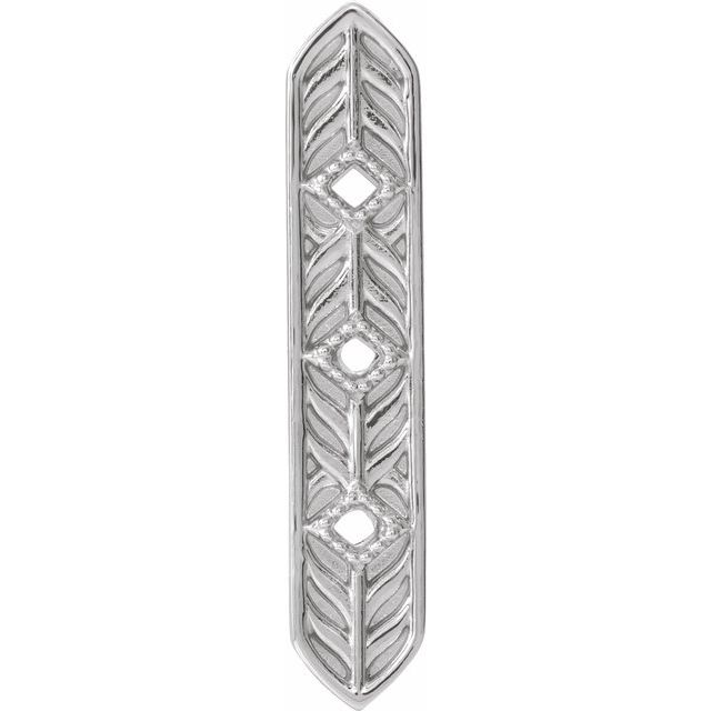 Platinum Platinum Vintage-Inspired Vertical Bar Pendant
