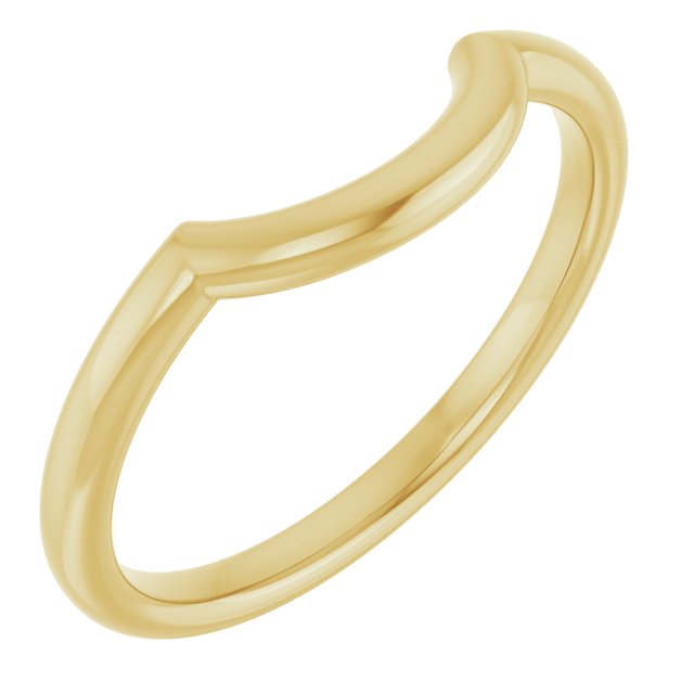 14K Yellow Gold 8.6 mm Contour Band
