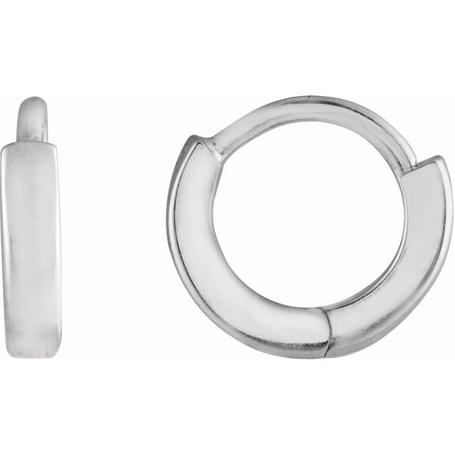 Sterling Silver Hinged 8 mm Hoop Earrings
