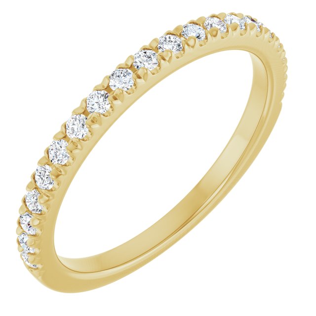 14K Yellow Gold 1/4 CTW Natural Diamond French-Set Anniversary Band