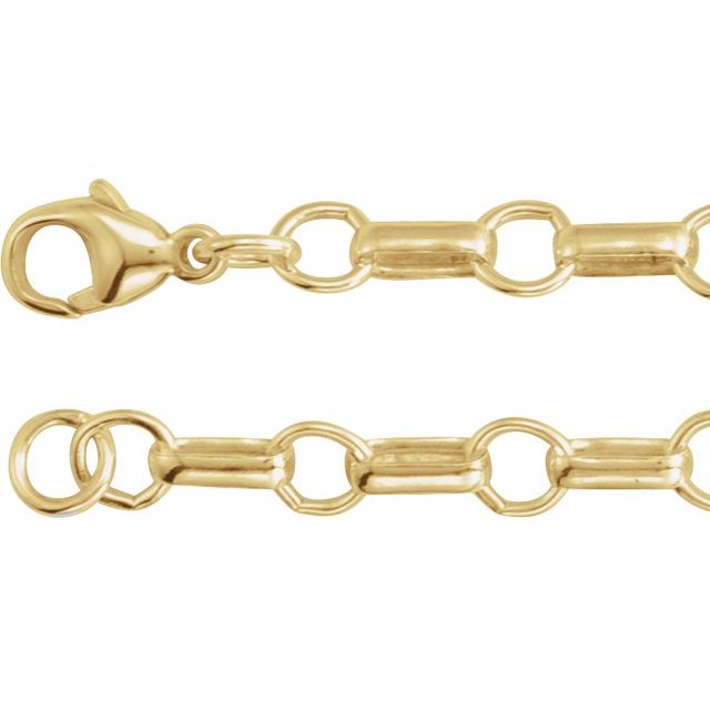 14K Yellow Gold-Filled 5.3 mm Paperclip-Style Chain