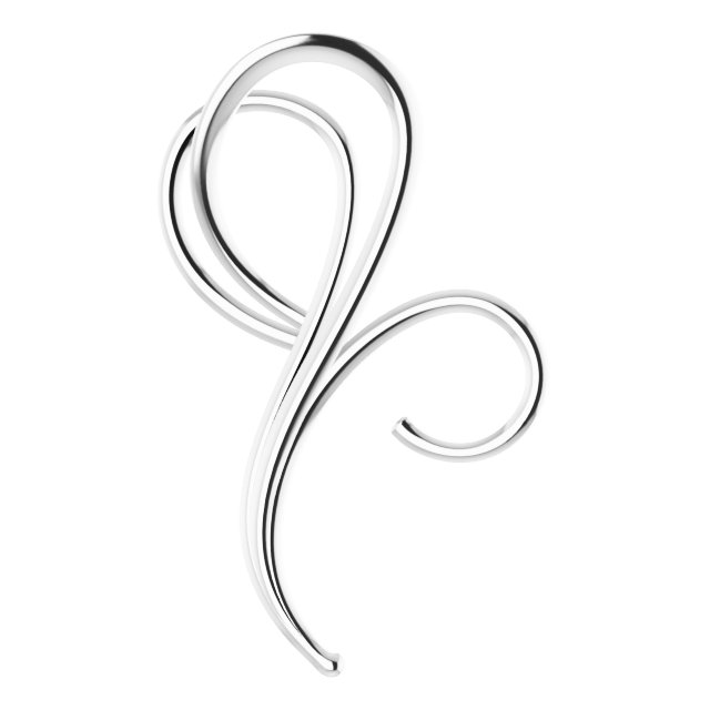 Platinum Platinum Freeform Pendant