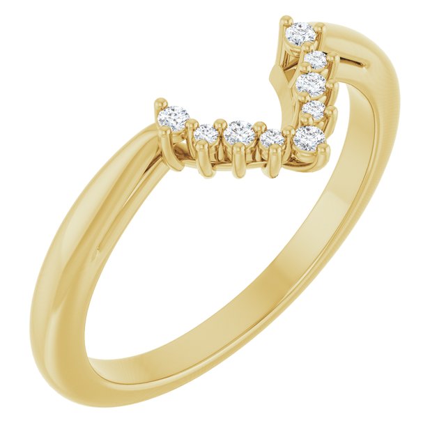14K Yellow Gold .06 CTW Natural Diamond Matching Band