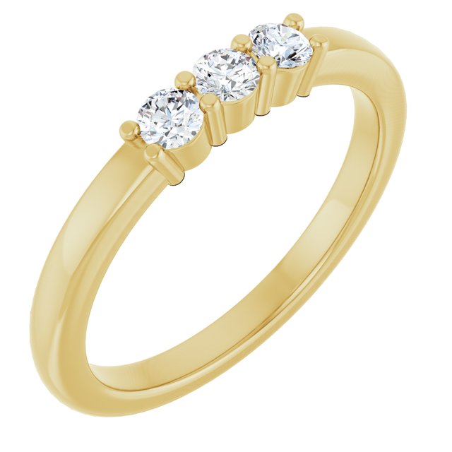 14K Yellow Gold 1/4 CTW Natural Diamond Anniversary Band