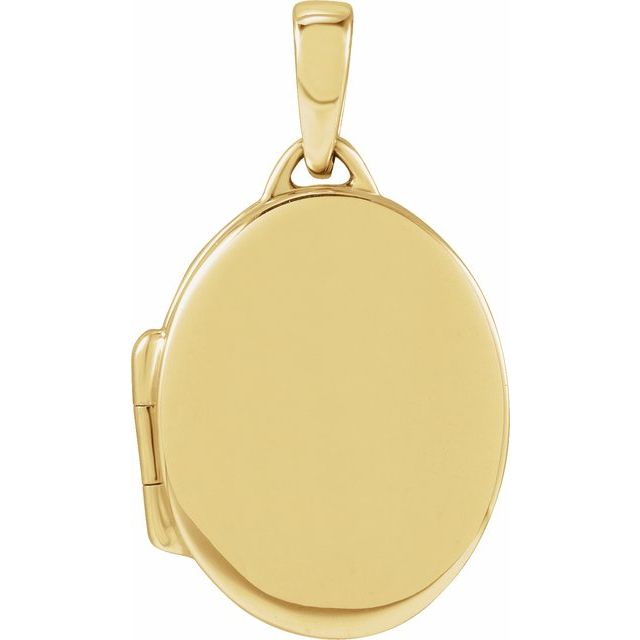 14K Yellow Gold Oval Locket
