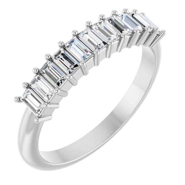 14K White Gold 1/2 CTW Natural Diamond Anniversary Band