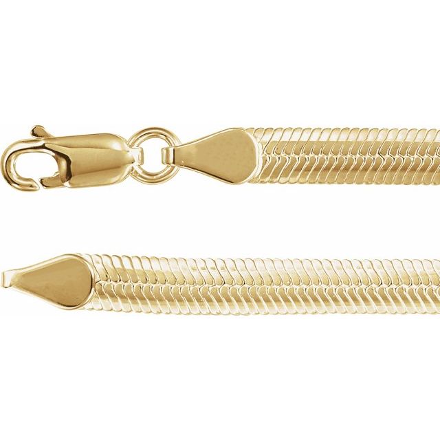 14K Yellow Gold-Filled 4.8 mm Oval Snake Chain