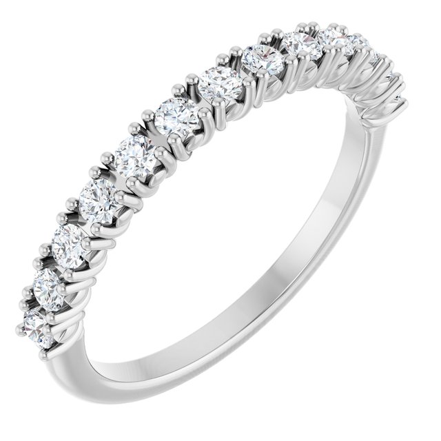 14K White Gold 1/3 CTW Natural Diamond Anniversary Band