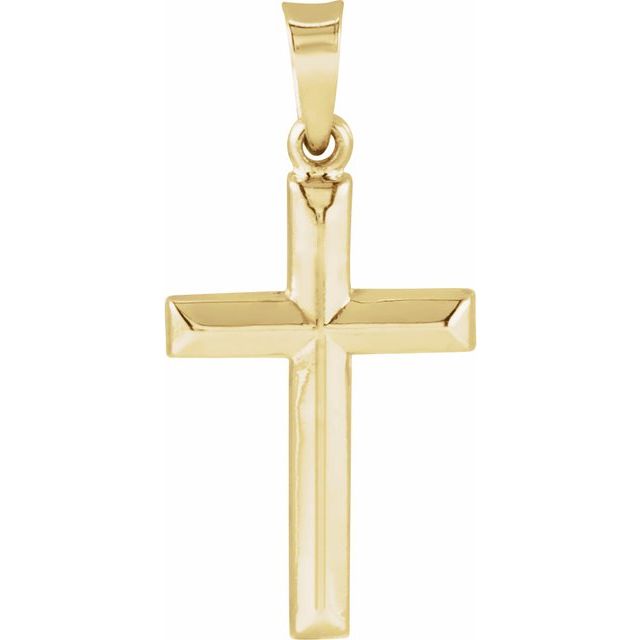 14K Yellow Gold Petite Cross Pendant