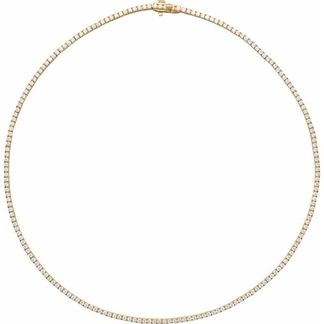 14K Yellow Gold 5 7/8 CTW Lab-Grown Diamond Line Necklace