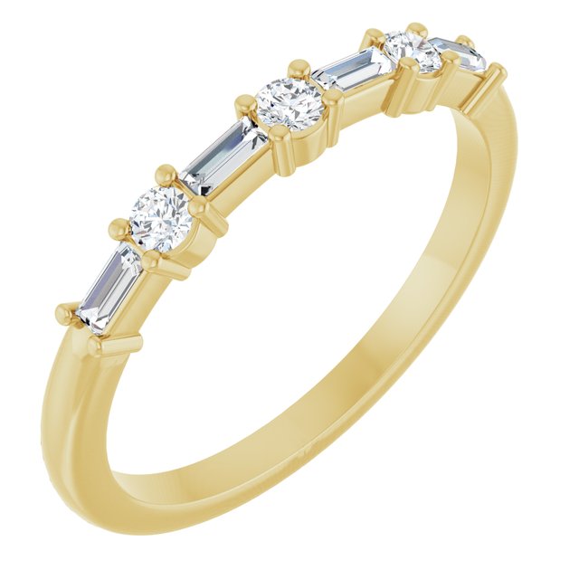 14K Yellow Gold 1/4 CTW Natural Diamond Anniversary Band