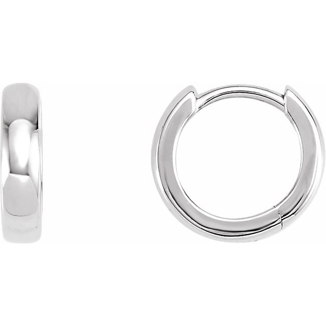 Sterling Silver Hinged 10 mm Hoop Earrings