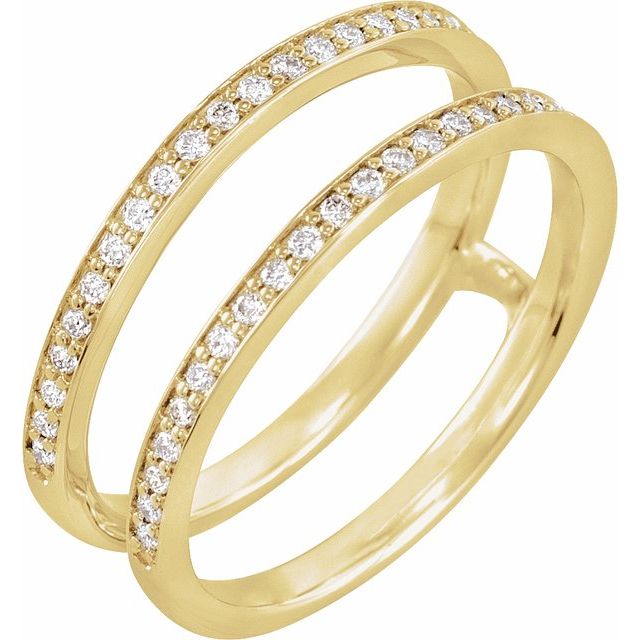 14K Yellow Gold 1/5 CTW Natural Diamond Ring Guard