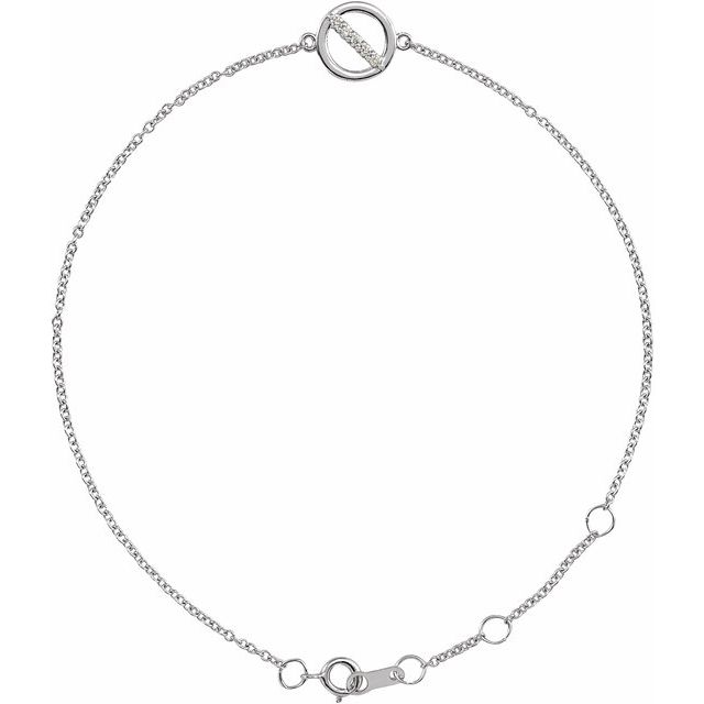 Platinum Platinum .03 CTW Natural Diamond Circle 6 1/2-7 1/2" Bracelet